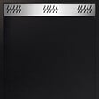 AURLANE - Receveur en acrylique Noir Effet Pierre 80x120x4 cm - Grille Linéaire Chrome - METEORA - vignette