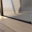 AURLANE - Porte de douche 140x200cm type industriel coulissante NOIR MAT - verre trempe 8mm - vignette