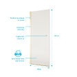 AURLANE - Porte de Douche Pivotante 80x195cm - Verre Trempe 8mm Anticalcaire - Alu Or Brosse - GOLD ELEMENTARY - vignette