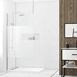 AURLANE - Paroi de Douche 100x200cm Dépolie - Profilé + Barre Plafond Finition Chrome - FREEDOM 2 FROSTED - vignette