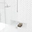 AURLANE - Paroi de Douche 100x200cm Dépolie - Profilé + Barre Plafond Finition Chrome - FREEDOM 2 FROSTED - vignette