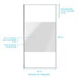 AURLANE - Paroi de Douche 100x200cm Dépolie - Profilé + Barre Plafond Finition Chrome - FREEDOM 2 FROSTED - vignette