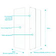 AURLANE - Pack porte de douche Coulissante blanc 100x185cm + retour 80 verre transparent 5mm - WHITY slide 100 - vignette