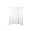 AURLANE - Pack 2 Panneaux Muraux en Aluminium Blanc 120+90x210 cm + Profilés Or Doré Brossé - vignette