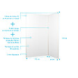 AURLANE - Pack 2 Panneaux Muraux en Aluminium Blanc 120+90x210 cm + Profilés Or Doré Brossé - vignette