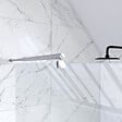 AURLANE - Paroi de Douche 120x200cm Verre Transparent - Barre de Fixation Extensible et Profil Chrome - vignette