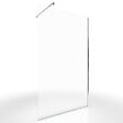 AURLANE - Paroi de Douche 120x200cm Verre Transparent - Barre de Fixation Extensible et Profil Chrome - vignette