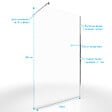 AURLANE - Paroi de Douche 120x200cm Verre Transparent - Barre de Fixation Extensible et Profil Chrome - vignette
