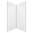 AURLANE - Pack de 2 Panneaux Muraux Aluminium BLANC 90+90x210 cm avec Profilés NOIR MAT - WALL'IT - vignette