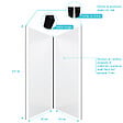 AURLANE - Pack de 2 Panneaux Muraux Aluminium BLANC 90+90x210 cm avec Profilés NOIR MAT - WALL'IT - vignette