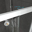 AURLANE - Pack porte de douche pivotante blanc de 78 à 90x185cm + retour 80 verre 5mm - WHITY PIVOT - vignette