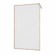 AURLANE - Paroi de douche 120x200 HINATA - Style Japandi Geometrique - Cadre Effet Bois - Verre 6mm - vignette