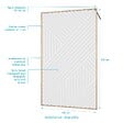 AURLANE - Paroi de douche 120x200 HINATA - Style Japandi Geometrique - Cadre Effet Bois - Verre 6mm - vignette