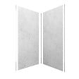 AURLANE - Pack de 2 Panneaux Muraux Pierre Light Grey 90x210 cm avec Profilés ANODISE BRILLANT - STONE'IT - vignette