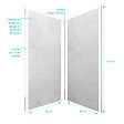 AURLANE - Pack de 2 Panneaux Muraux Pierre Light Grey 90x210 cm avec Profilés ANODISE BRILLANT - STONE'IT - vignette