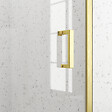 AURLANE - Porte de douche Pivotante 80x200cm - Profilés Or Doré Brossé - Verre Trempé 6mm - GOLDY CRUSH - vignette