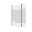 AURLANE - Paroi de Douche et Volet Pivotant 100+40x200 cm - Bandeau Miroir - Barre de Fixation Chrome - vignette