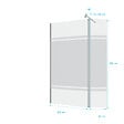 AURLANE - Paroi de Douche et Volet Pivotant 100+40x200 cm - Bandeau Miroir - Barre de Fixation Chrome - vignette