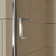 AURLANE - Porte de douche pivotante - 90x200 cm - Profilés Chrome - verre trempé 6 mm - CHROMED CRUSH - vignette