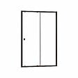 AURLANE - Porte de douche coulissante Noir 140x185cm - Extensible de 126.5 à 140.5 cm - BLACK SLIDE 120 - vignette