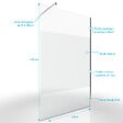 AURLANE - Paroi de Douche Dépolie 120x200cm + Barre de fixation extensible - Verre 8mm - Finition Chrome - vignette