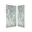 AURLANE - Pack de 2 Panneaux Muraux Pierre Artic Green 90+120x210 cm avec Profilés ANODISE BRILLANT - STONE'IT - vignette