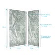 AURLANE - Pack de 2 Panneaux Muraux Pierre Artic Green 90+120x210 cm avec Profilés ANODISE BRILLANT - STONE'IT - vignette