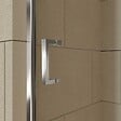 AURLANE - Porte de douche coulissante 140x200 cm - Verre transparent - Profilé Chrome - CHROMED CRUSH - vignette