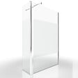 AURLANE - Paroi de Douche et Volet Pivotant 120+40x200 cm - Bande Dépolie - Barre de Fixation Chrome - vignette