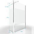 AURLANE - Paroi de Douche et Volet Pivotant 120+40x200 cm - Bande Dépolie - Barre de Fixation Chrome - vignette