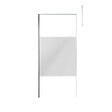 AURLANE - Paroi de Douche 90x200cm Dépolie - Profilé + Barre Plafond Finition Chrome - FREEDOM 2 FROSTED - vignette
