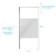AURLANE - Paroi de Douche 90x200cm Dépolie - Profilé + Barre Plafond Finition Chrome - FREEDOM 2 FROSTED - vignette