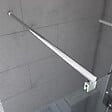 AURLANE - Paroi de Douche 120x200cm - Bande Miroir - Barre de Fixation Extensible et Profil Chrome - vignette