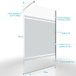 AURLANE - Paroi de Douche 120x200cm - Bande Miroir - Barre de Fixation Extensible et Profil Chrome - vignette