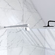 AURLANE - Paroi de Douche 80x200cm Verre Transparent - Barre de Fixation Extensible et Profil Chrome - vignette