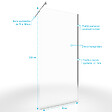 AURLANE - Paroi de Douche 80x200cm Verre Transparent - Barre de Fixation Extensible et Profil Chrome - vignette