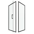 AURLANE - Porte de douche Pivotante et retour 90x90x200 - Profilés noir mat - CRUSH PIVOTANTE - vignette
