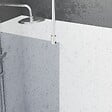 AURLANE - Paroi de Douche 90x200cm Verre Fumé - Profilé + Barre Plafond Finition Chrome - FREEDOM 2 SMOKED - vignette