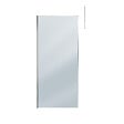 AURLANE - Paroi de Douche 90x200cm Verre Fumé - Profilé + Barre Plafond Finition Chrome - FREEDOM 2 SMOKED - vignette