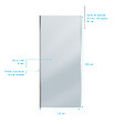 AURLANE - Paroi de Douche 90x200cm Verre Fumé - Profilé + Barre Plafond Finition Chrome - FREEDOM 2 SMOKED - vignette