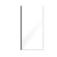 AURLANE - Paroi de Douche 100x200cm - Verre Trempé Transparent 8mm - Profilé Noir - FREEDOM 2 BLACK - vignette