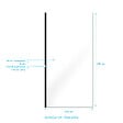 AURLANE - Paroi de Douche 100x200cm - Verre Trempé Transparent 8mm - Profilé Noir - FREEDOM 2 BLACK - vignette