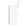 AURLANE - Paroi de Douche 90x200cm Verre 8mm - Profilé + Barre Plafond Finition Or Brossé - FREEDOM 2 GOLD - vignette