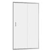 AURLANE - Porte de douche coulissante 120x200 cm - Verre transparent - Profilé Chrome - CHROMED CRUSH - vignette