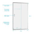 AURLANE - Porte de douche coulissante 120x200 cm - Verre transparent - Profilé Chrome - CHROMED CRUSH - vignette