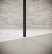 AURLANE - Retour pour Porte de Douche 90x195cm Verre Trempe 8mm Anticalcaire - Alu Noir - DARK ELEMENTARY - vignette