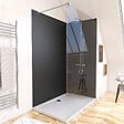AURLANE - Pack de 2 Panneaux Muraux Aluminium NOIR 90+120x210 cm avec Profilés ANODISE BRILLANT - WALL'IT - vignette