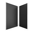 AURLANE - Pack de 2 Panneaux Muraux Aluminium NOIR 90+120x210 cm avec Profilés ANODISE BRILLANT - WALL'IT - vignette