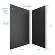AURLANE - Pack de 2 Panneaux Muraux Aluminium NOIR 90+120x210 cm avec Profilés ANODISE BRILLANT - WALL'IT - vignette