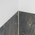 AURLANE - Profilé d’angle en Aluminium Finition Or Brossé pour Panneaux Muraux - 15x15x2100 mm - vignette